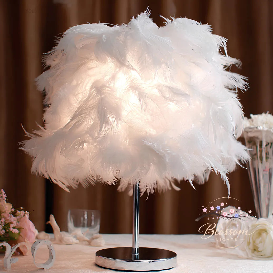 Velvet Feather Lamp