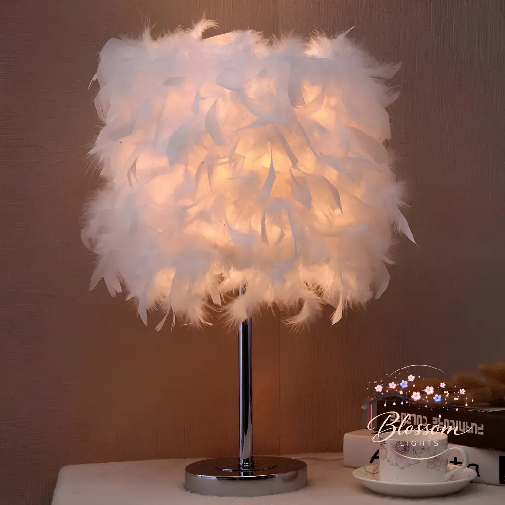 Velvet Feather Lamp