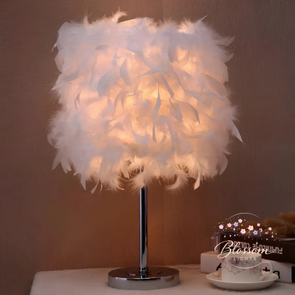 Velvet Feather Lamp