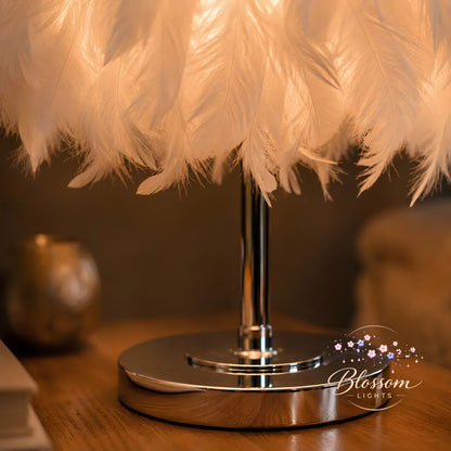 Velvet Feather Lamp
