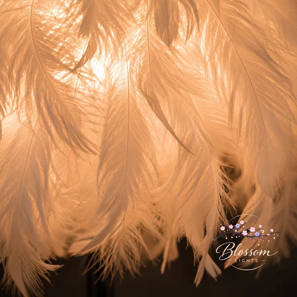 Velvet Feather Lamp