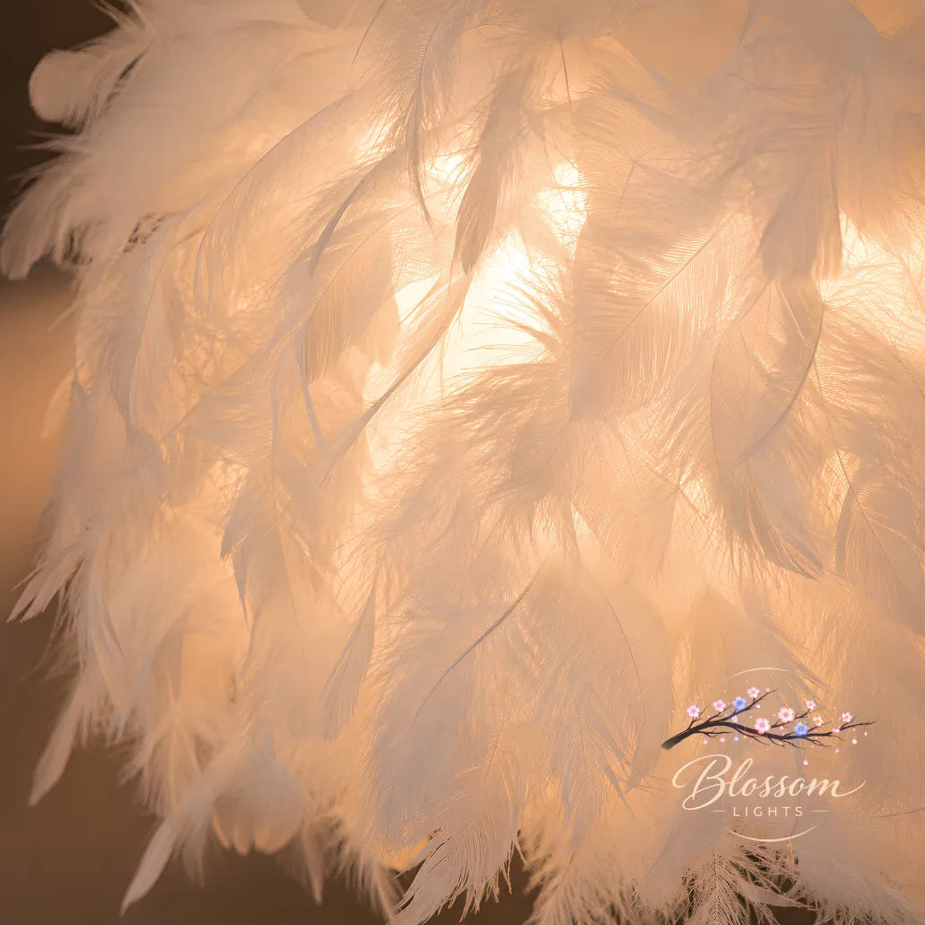 Velvet Feather Lamp