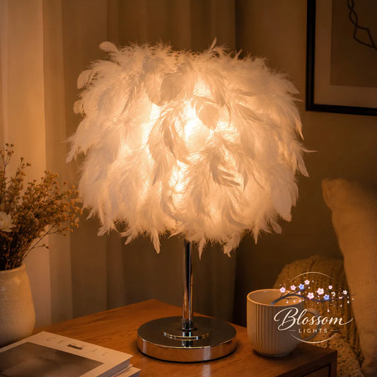 Velvet Feather Lamp