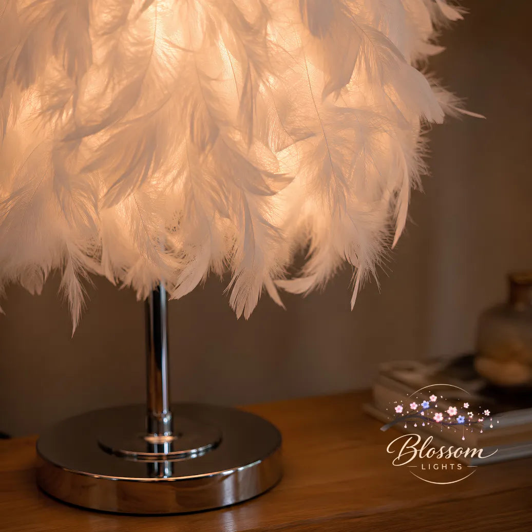Velvet Feather Lamp