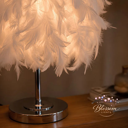 Velvet Feather Lamp