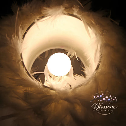 Velvet Feather Lamp