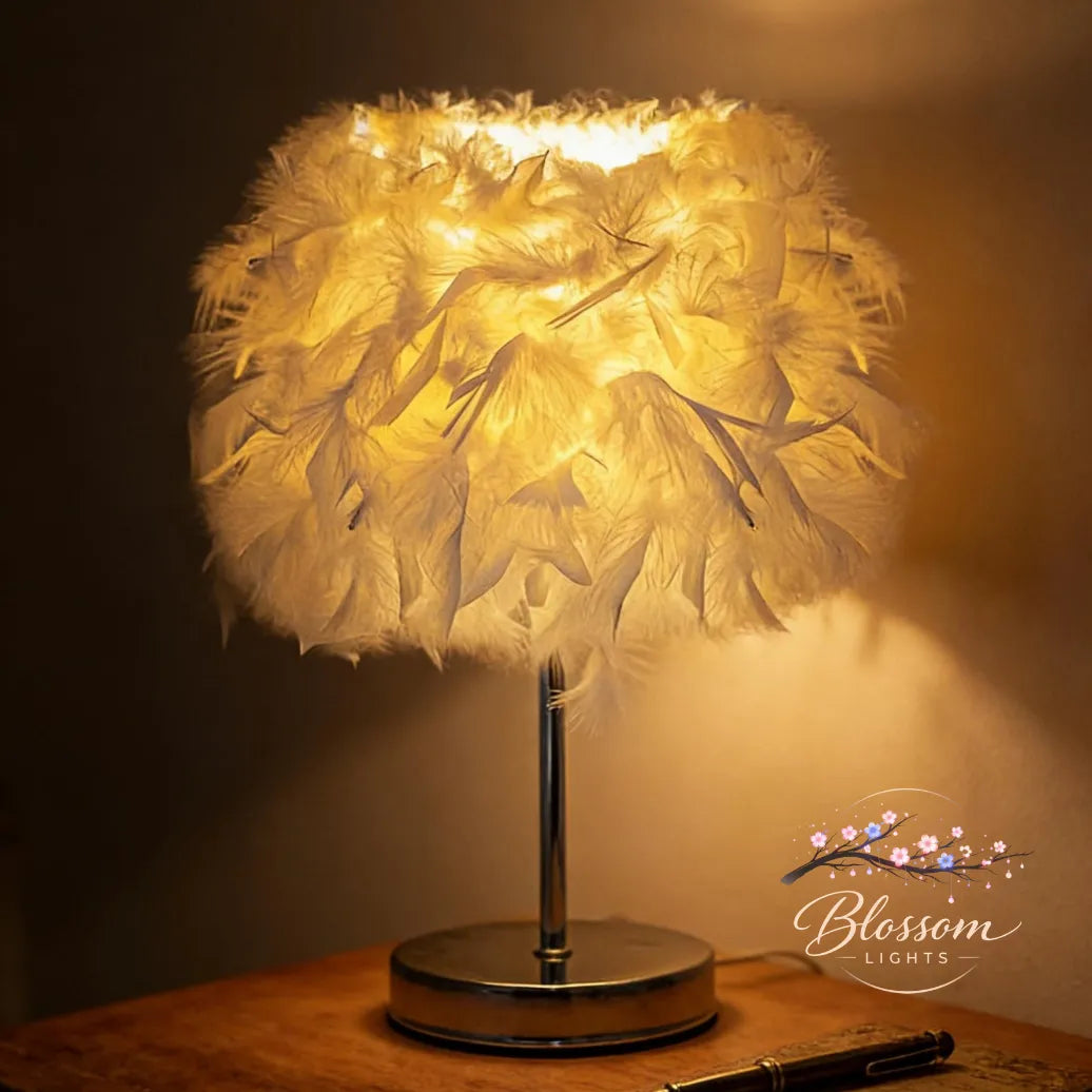 Velvet Feather Lamp
