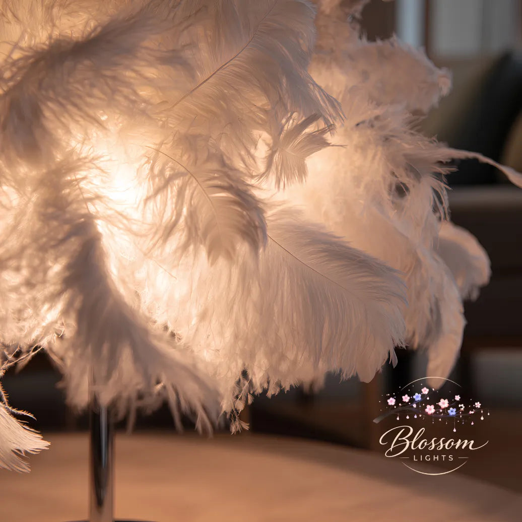Velvet Feather Lamp